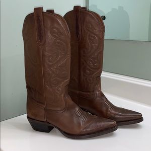 Brown western boots
